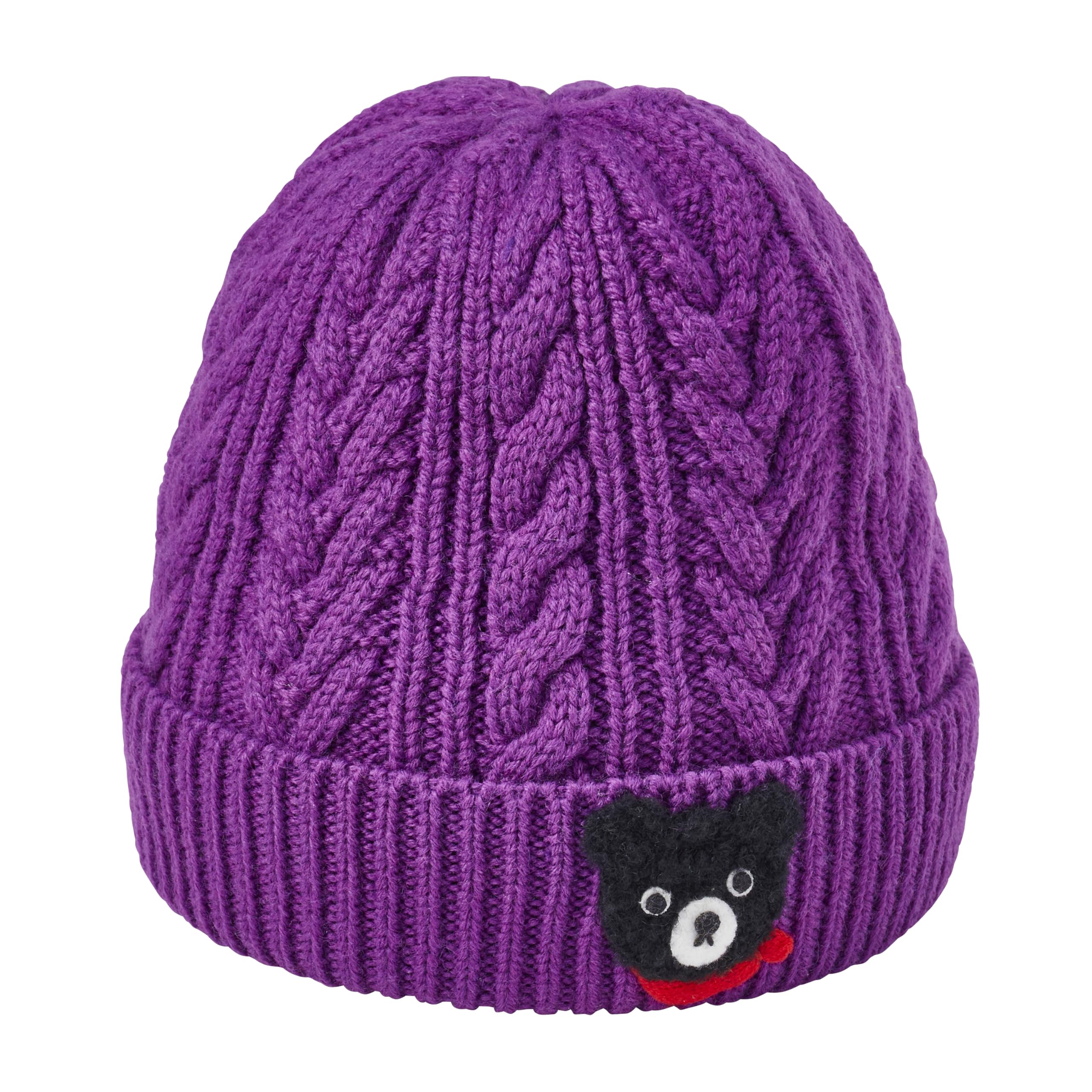 

MIKI HOUSE Double B Knit Bear Solid Cable for Boys and Infant Size S Hoodie, Design, Color, Knit, Hooded, Girls, Baby, Kids, Clothes, (46-50cm), фиолетовый