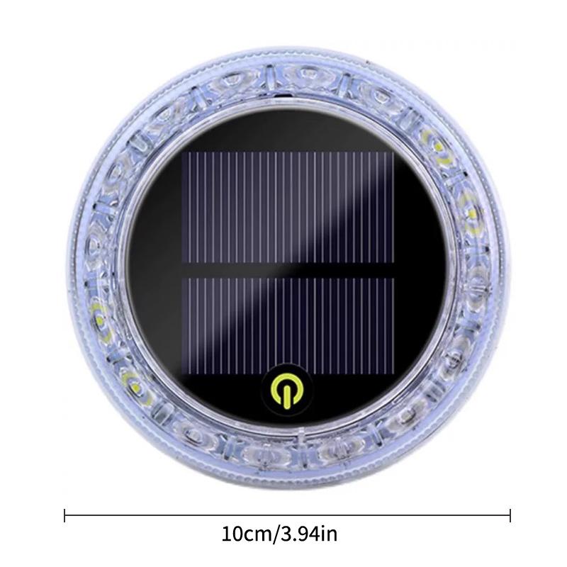 Led Solar Strobe Warning Light Rgb Colorful Night Safety Taillight Flashing Lamp For Cars Trucks Motorcycle Safety Warning