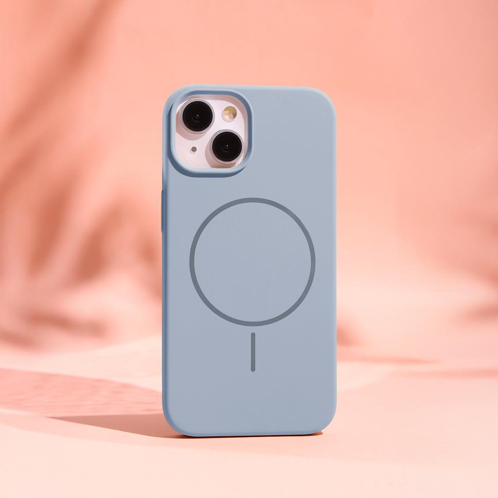 Nakładka Silicone Thin Mag Do Iphone 13 6,1" Jasnoniebieska