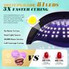380W 81LEDS UV LED Nail Lamp Nail Dryer for Gel Polish 4 Setting Timers UV Nail Lamp Professional Nail Light Automatic Sensor