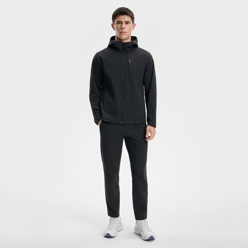 FILA Fitness Casual Classic Simple Comfortable Woven Zip-Up Hooded Jacket Men jackets A11M541709FBK