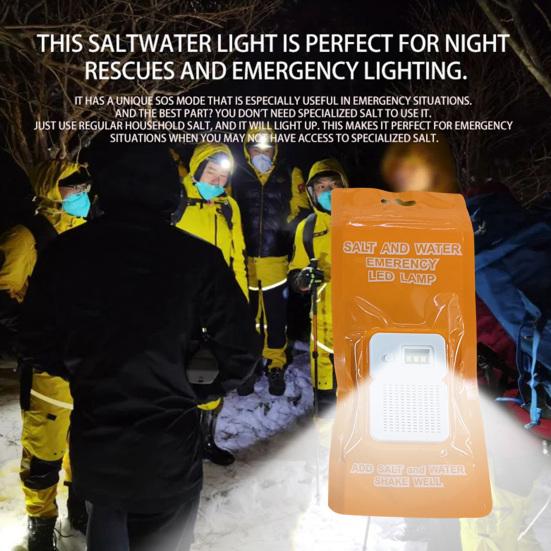 LED Nød Campinglampe 50Lm Bærbar Energisparende Lampe Salt