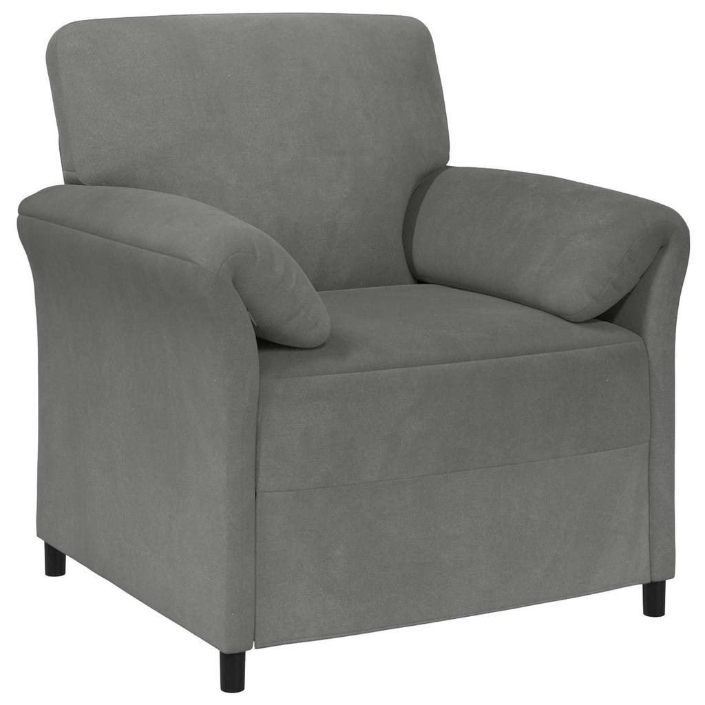 1 Seater Sofa Dark Grey 88 X 83 X 95 Cm Velvet