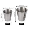 30ml/70ml Stainless Steel Cup Outdoor Practical Travel Wine Cups PU Leather Storage Bag Portable Tea Coffee Beer Whisky Cup