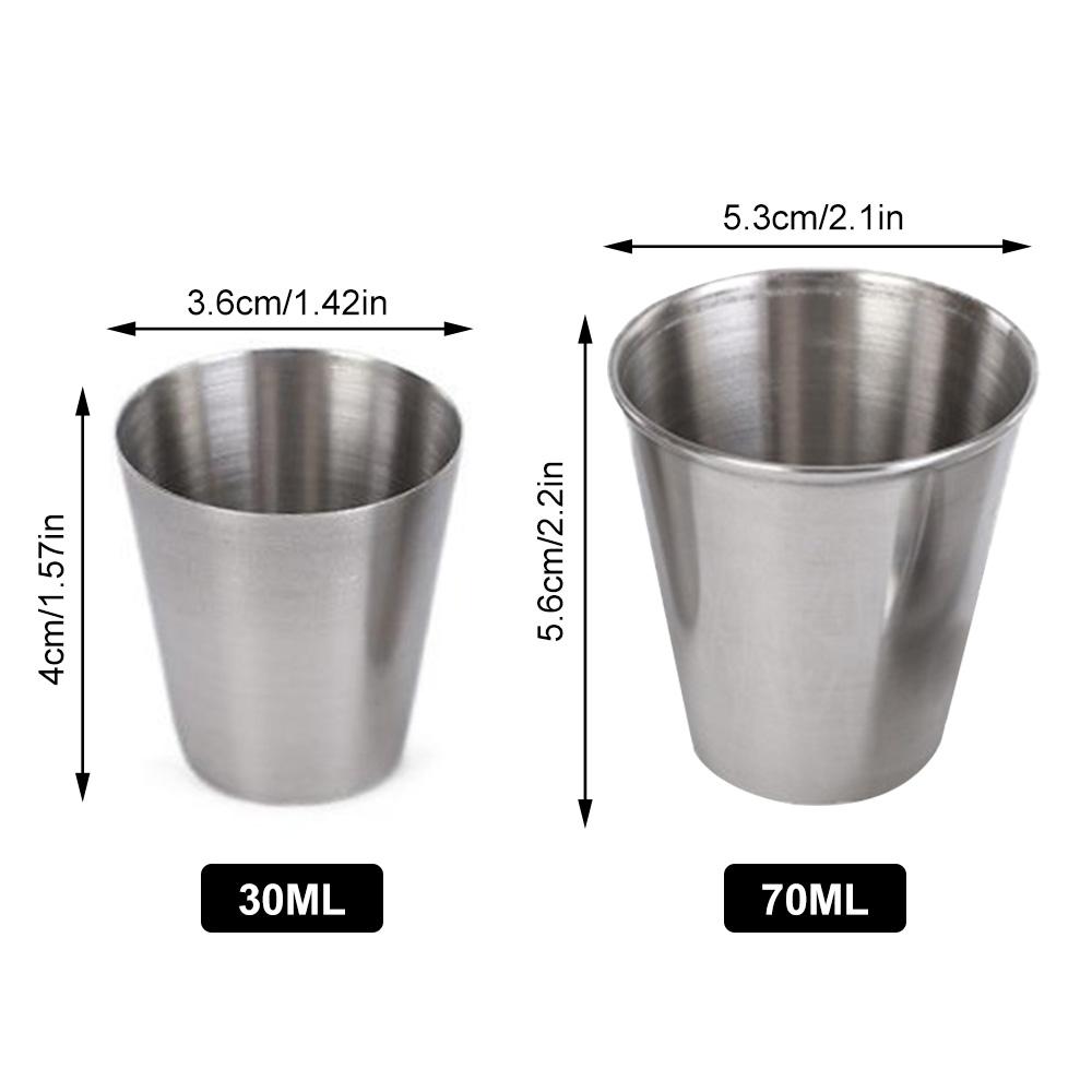 30ml/70ml Stainless Steel Cup Outdoor Practical Travel Wine Cups PU Leather Storage Bag Portable Tea Coffee Beer Whisky Cup