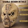 Burlap-Look Skull Mask Full Head Scarecrow Costume Mask with X-Stitch Eye Details for Halloween Party Cosplay
