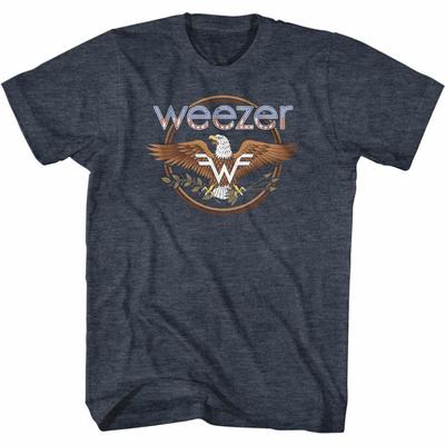 Weezer Adler Marineblau Heather Erwachsenen T-Shirt
