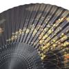 Kimono painted black dyed with carved black background with bush clover and butterfly [Stylish Iroha] High-quality fan, details, scented, design.