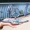 1Pcs Car Front Bonnet Emblem Logo Stickers Zinc Alloy Decorate Badge For Mercedes Benz C200 E300 E260 S450 S350 Auto Accessories BD162Y