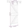 VidaXL Sliding Door and Hardware Kit 70x210 Cm Solid Pine 3332640