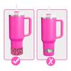Strass-Silikon-Stiefel für 30-40oz Becher Funkelnder Glitzer-Tumbler Basis-Schutz Rutschfeste Stoßfeste Becherhülle Stylisches Accessoire