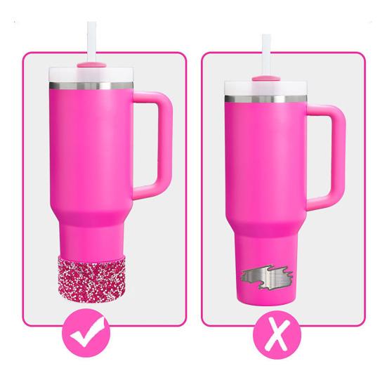 Strass-Silikon-Stiefel für 30-40oz Becher Funkelnder Glitzer-Tumbler Basis-Schutz Rutschfeste Stoßfeste Becherhülle Stylisches Accessoire