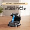 1/6/12Pcs Magnetic Cable Clips Adjustable Cord Holder Adhesive Under Desk Mgmt Organizer for Office Car Wall Desktop Nightstand