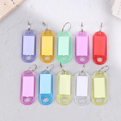 10Pcs Multicolor Keychain Key Id Label Tags Luggage Id Tags El Number Classification Card Key Rings Keychain Random Colors
