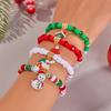 Merry Christmas Tree Santa Claus Bracelet For Women Xmas Deer Crystal Polymer Clay Beads Woven Bracelet New Year Jewelry