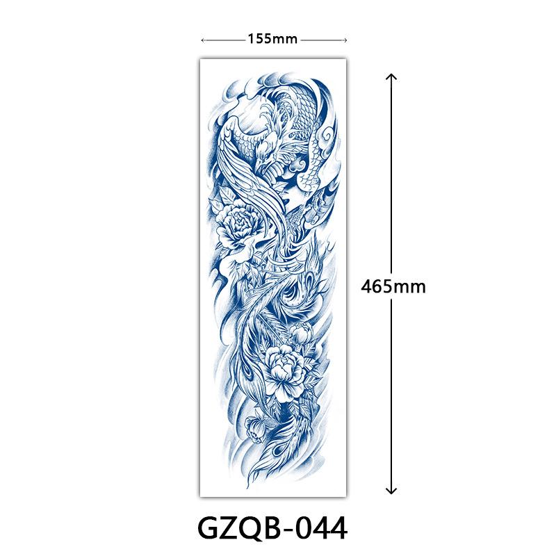 Herbal Tattoo Stickers, Semi-Permanent Tattoo Stickers, Herbal Juice Full Arm Tattoo Stickers