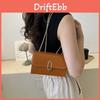 Chic Solid Color Crossbody Shoulder Bag For Women With Fashionable Chain Detailing