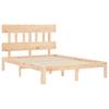 Solid Wood Bed with Headboard