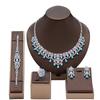 Bridal Accessories Necklace Zircon Haute Couture Jewelry Women's Necklace Earrings Premium 4-piece Set