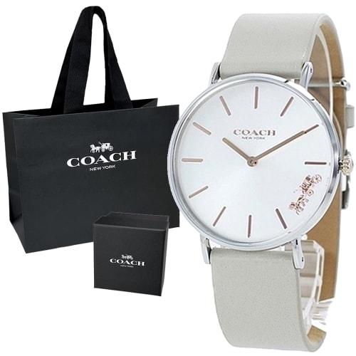 Coach Women's Unisex Perry Leather Watch with Shopper Bag, 14503116-sp