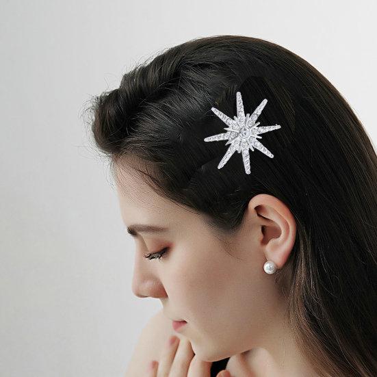 4 Teile/satz Stern Form Braut Haarnadeln Glänzende Strass Haar Clip Hochzeit Decor Mode Zubehör