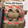Outdoor Flashlight Set Multi-power 360-degree Rotation Universal Waist Military Fan Sports Hanging Bag