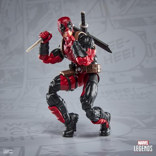 Hasbro Marvel Legends Maximum Series Deadpool, Deluxe Deadpool Comics Collectible 15cm Action Figure with 24 Accessories Including X-Force Doop (G0641