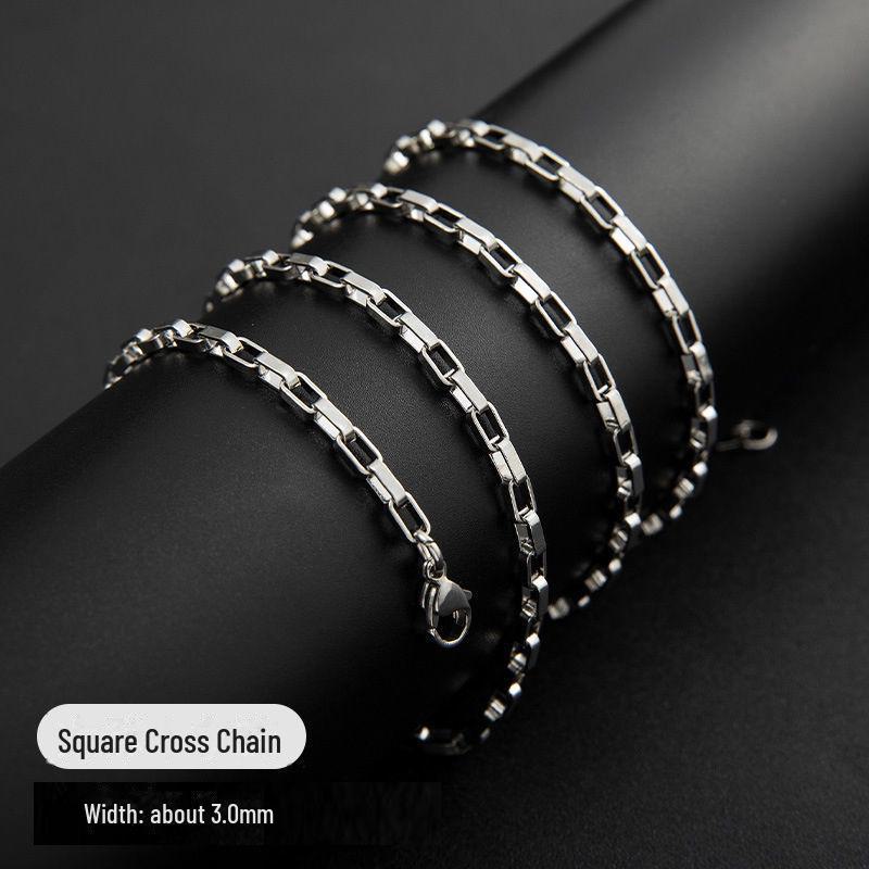 Unisex Halsband med Ormkedja i Titanstål i Koreansk Stil - Trendig Hip-Hop Accessoar