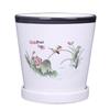 2025 Large Ceramic Flower Pot with Tray for Balcony & Living Room - Orchid & Succulent Album Style