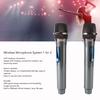 UHF Wireless Handheld Microphone System 1 for 2 Dynamic Cordless Microphone for Outdoor Home Singing and More -