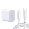 3C Certified 20W Dual-Port PD Fast Charger for Apple Devices with Charging Cable