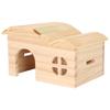 Hamster Holzhaus Bissfest Bodenlos Hamster Bambus Blockhütte für Hamster Goldhamster Kleintiere