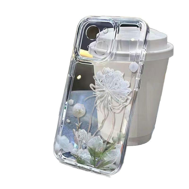 Feenhaftes Florales iPhone 16 Pro Max Hülle: Klar, Langlebig, Sturzsicher, Kompatibel mit 14/15 Modellen