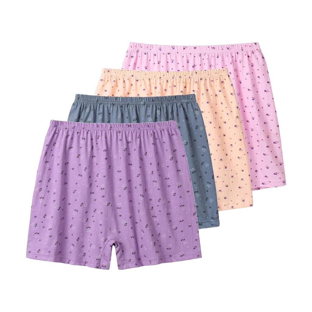 4 PZ Lingerie da Donna Taglia Grande in Cotone XL 2XL 3XL 4XL 5XL Mutandine Morbide Large per Mamma Boxer Traspiranti Pantaloncini Intimo per la Casa
