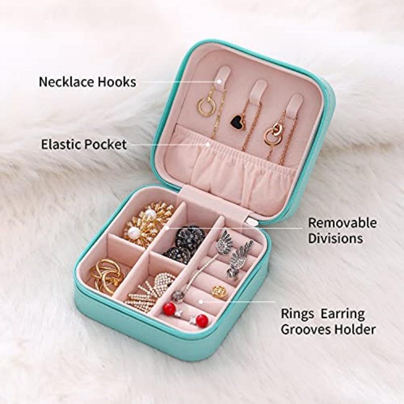 Mini Jewelry Box, Small Travel Jewelry Storage Box, Portable Jewelry Box Mini Storage Box Ring Earrings Necklace Display Box