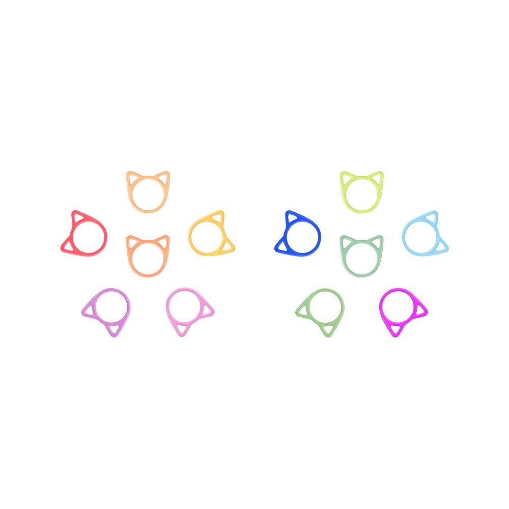 Kreslená kočka smaltový popisovač a sada háčků na háčkování