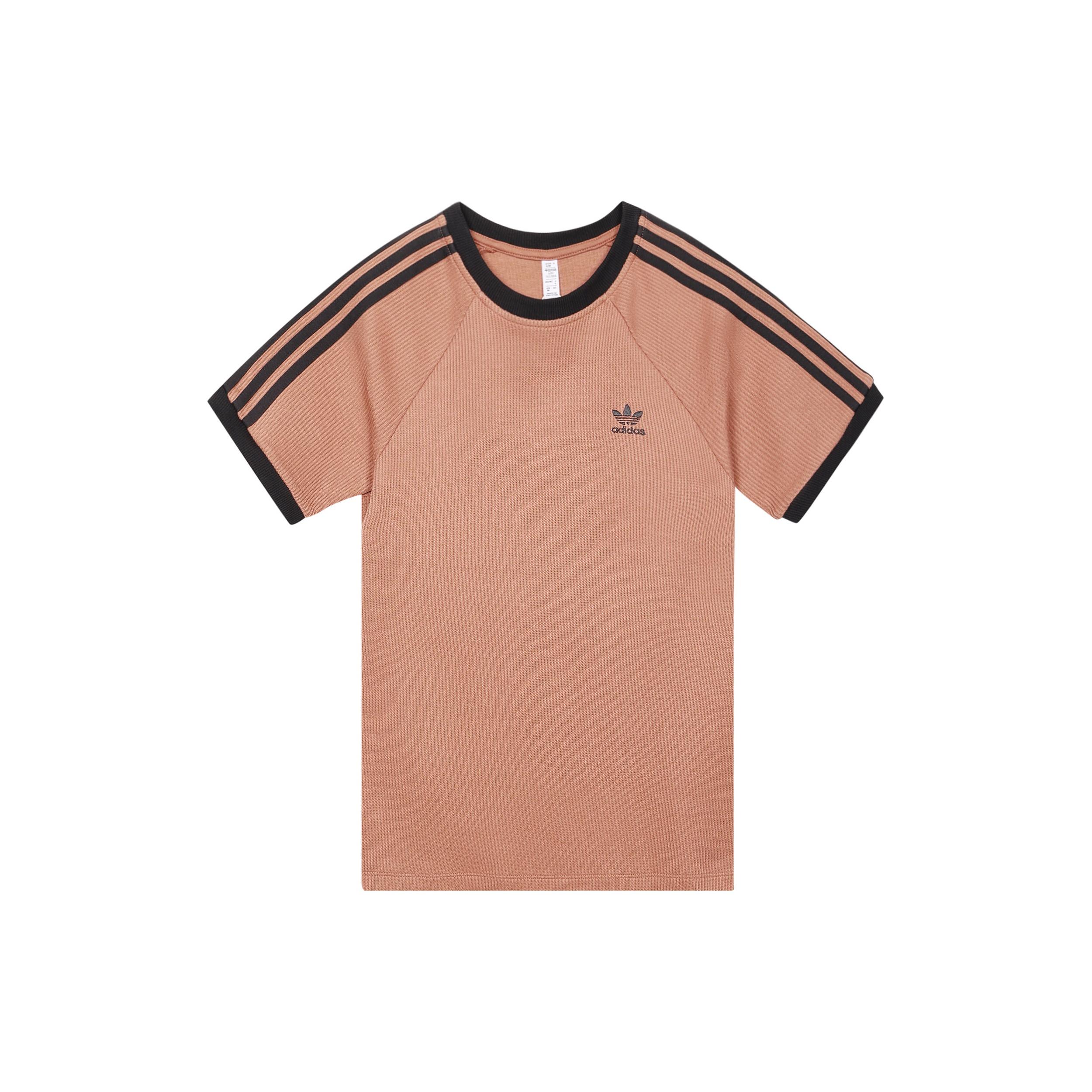 (WMNS) adidas 3-Stripes Slim T-Shirt Asia Sizing Pink Black Women s IC5464 L