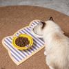 Leak-Proof Cat Head Shaped Pet Meal Mat Anti Slip Kitchen Floor Mat Pet Placemat  Indoor
