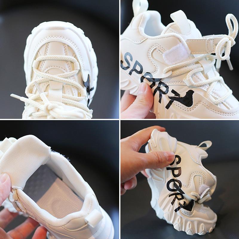 Girls Sports Sneakers Spring Autumn New Children's Shoes Kids White Boys Sole Running Shoes