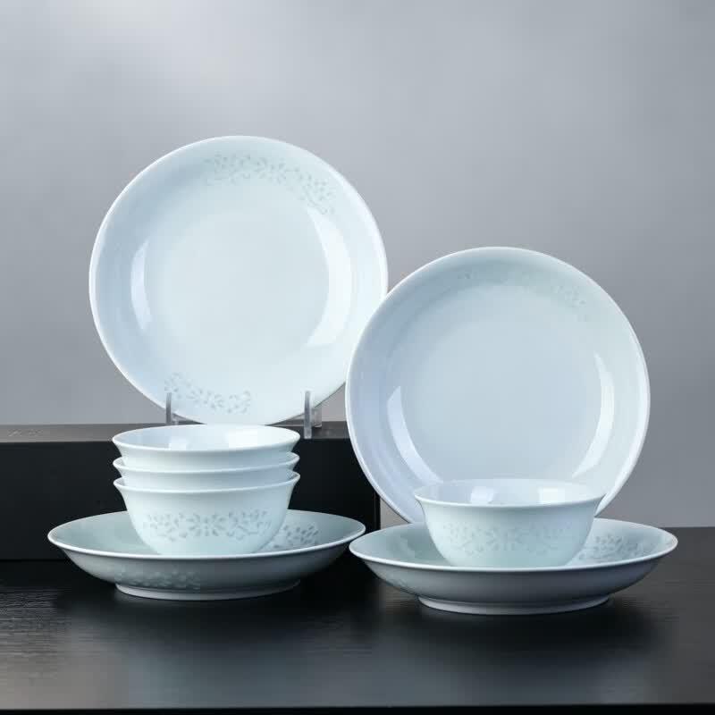 Jingdezhen Underglaze Celadon Ceramic Tableware Set