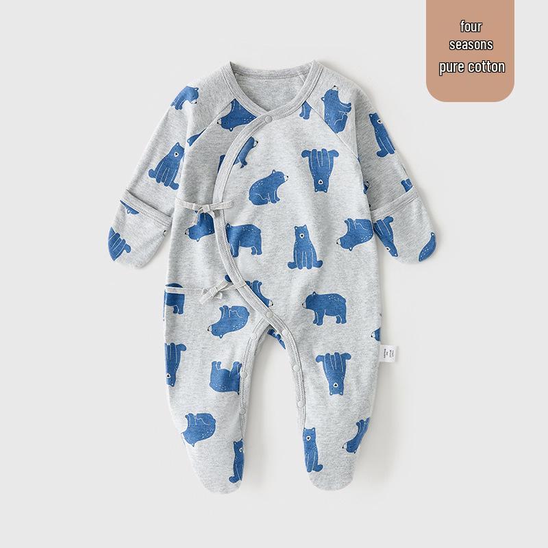 Butterfly Style Newborn Full Body Suit for Hands and Feet, Pure Cotton, Class A