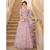 Pink Elegant Graduation Long Princess Dress Evening Gown