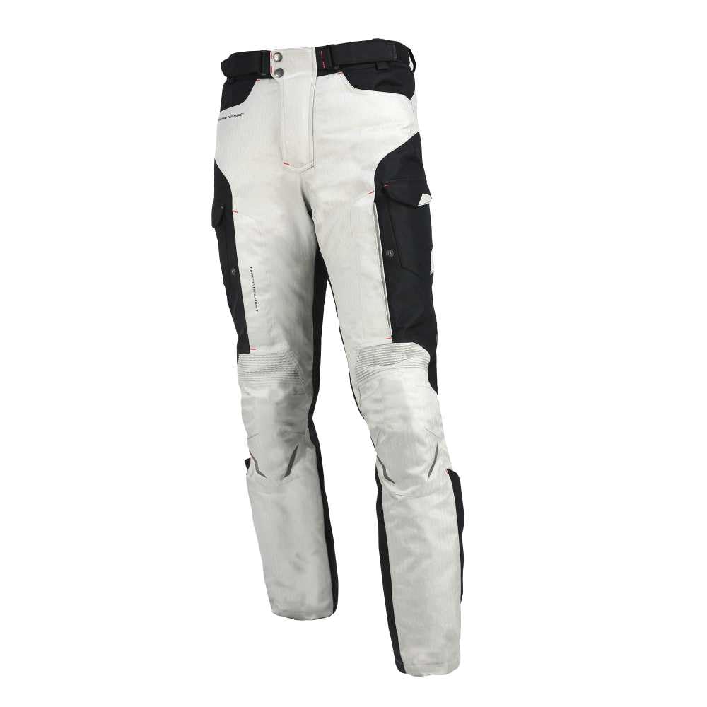ROUGH ROAD Motorcycle Adventure Series Dualtex Adventure Herringbone Size & All-Season Pants, Silver, L, RR7108SP-SV3