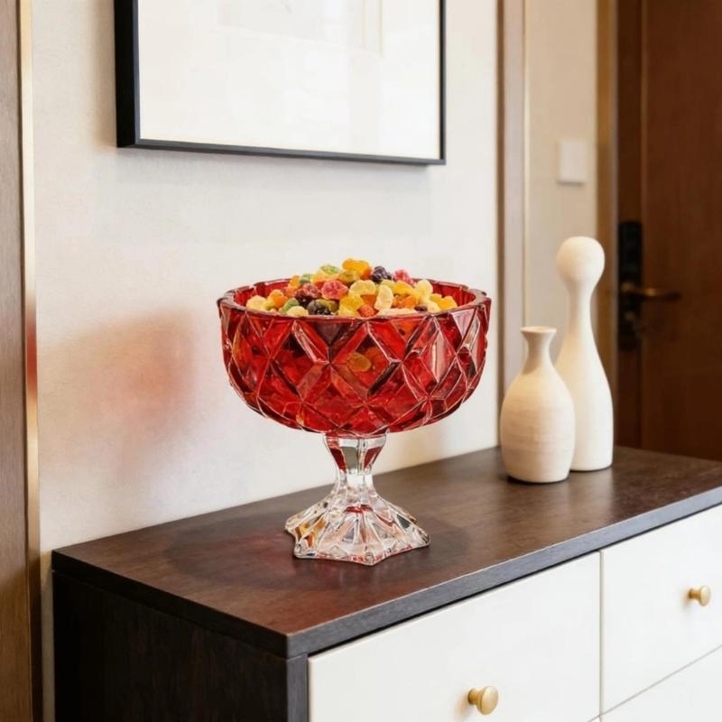 Clear Glasses Candies Jar With Wide Opening And Thickened Base Great For Kitchen Dining Room Or Coffee Table Decoration