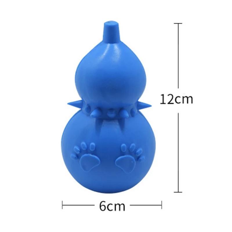 Dog Gourd Shape Leakage Food Ball Pet Interactive Training Chew Toy Durable TPR Molar Tooth Cleaning Toy