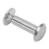 50 Sets Rivet and Screw M3.5 Stainless Steel Flat Round Head Rivet Fastener Set for Leather Crafts
