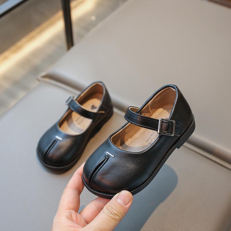 Chaussures Princesses Basses en Cuir pour Filles Printemps/Automne 2026 - Semelle Souple & Polyvalentes