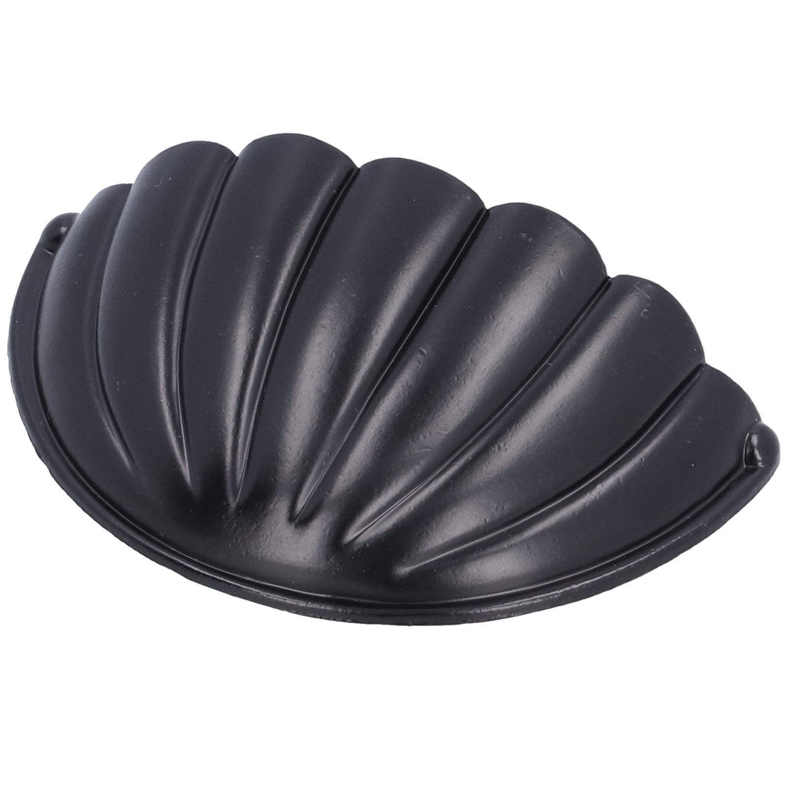 Black HalfMoon Shaped Handle Zinc Alloy Hardware Knob for Cabinet Furniture Home
