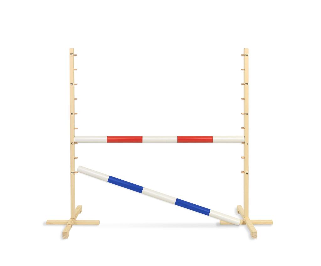 Jumping obstacle for Hobby Horse 120cm, two beams - red and blue