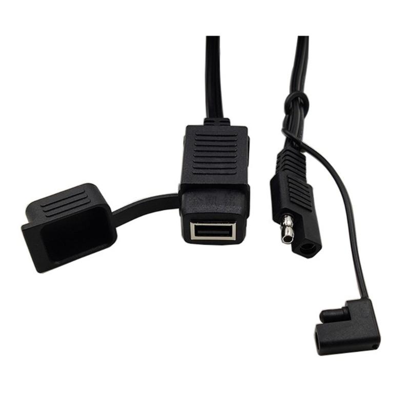 Motorcycle USB Chargers Universal SAE To USB Converter Cable SAE Quick Extension Cord 5V 2A for Cellphone
